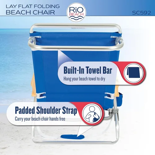 Miniatura 3 de Rio Beach Classic 5-Position Lay-Flat Folding Beach Chair