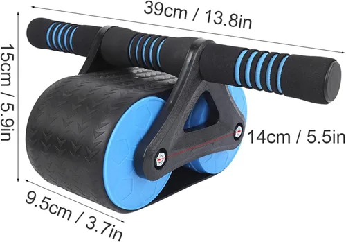 Miniatura 7 de Springback Wheels - Rodillo para ejercitador abdominal azul silencioso, equipo de fitness para gimnasio en casa, entrenamiento de fuerza de núcleo