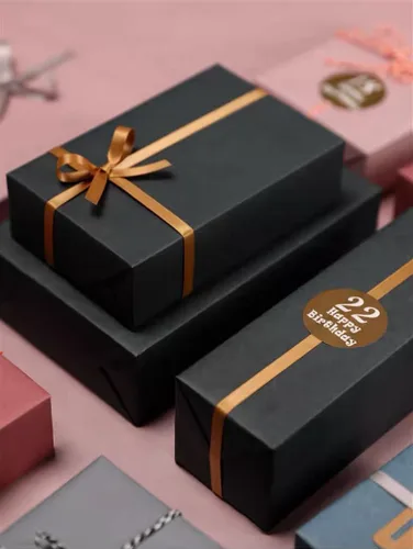 Miniatura 7 de Vanhench Papel de regalo negro de 36" x 1500" (125 pies), rollo de papel kraft de color sólido para tablón de anuncios, construcción de pósteres