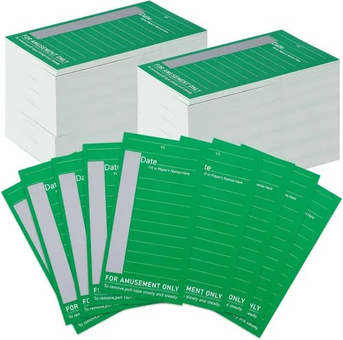Paquete de 200 tarjetas deportivas de 10 líneas, tarjetas de tira de fútbol Super Bowl de fútbol, 200 tarjetas de tira de béisbol verde sin