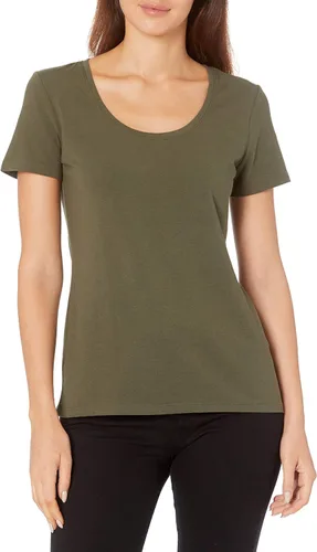 Miniatura 2 de Tienda Essentials Camiseta de manga corta con cuello redondo para mujer (disponible en tallas grandes), paquete de 2