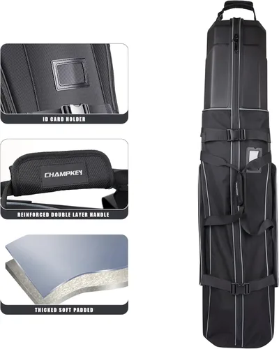 Miniatura 2 de CHAMPKEY Premium Soft-Padded Golf Travel Bags for Airlines - Travel Golf Gags for Airlines with Premium Oxford Fabric and Oversized Wheels