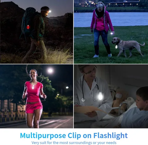 Miniatura 4 de Luz de Enfermera Recargable con Clip para Turno de Noche, Linterna de Trabajo de Enfermería Brillante Manos Libres, Luz Ligera de Uniforme