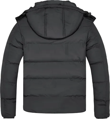 Miniatura 2 de FARVALUE Abrigos de invierno para hombre, chaqueta acolchada gruesa para invierno, parka acolchada con capucha