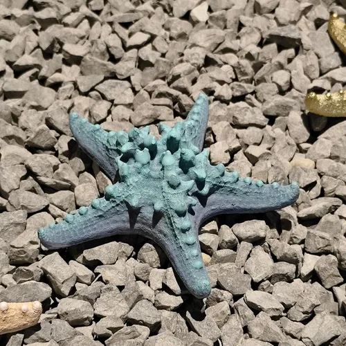 Miniatura 6 de Centro de mesa azul decorativo de estrella de mar, artesanía de estrellas de mar reales, resina hecha a mano, estrella de mar de mar estilo playa