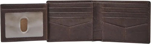 Miniatura 57 de Fossil Billetera plegable de cuero para hombre con ventana de identificación abatible para hombres