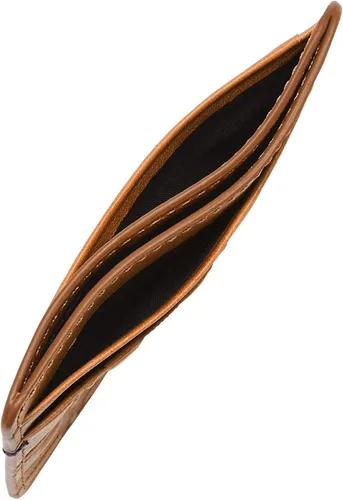Miniatura 3 de Fossil Cartera minimalista de piel para hombre con bolsillo frontal