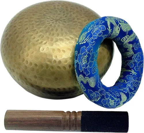 Miniatura 4 de Juego de cuencos tibetanos martillados a mano de grado de meditación de 5.90 pulgadas, de calidad profesional, de 2.2 libras, con sonido tibetano