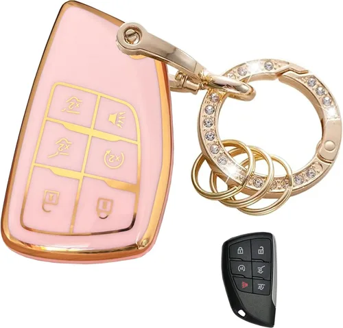 Miniatura 11 de para Funda de Llavero de Chevy Protector de Llave Compatible con 2021-2025 Chevy Tahoe Suburban GMC Yukon Denali Silverado Llaves Inteligentes