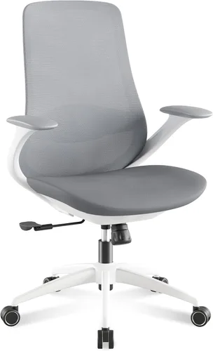 Miniatura 9 de BV Silla de oficina ergonómica, silla de escritorio ejecutiva con respaldo alto con reposabrazos 2D, soporte lumbar ajustable, silla de computadora