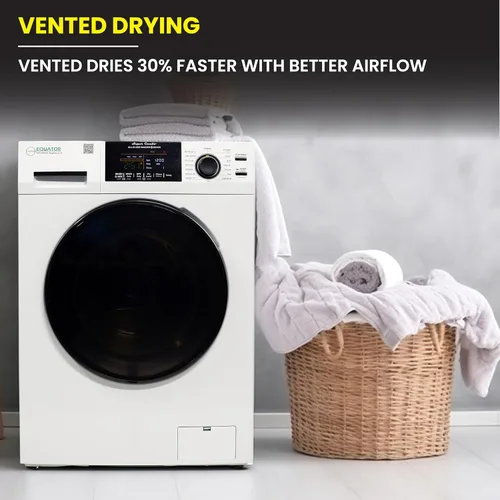 Miniatura 5 de Lavadora secadora todo en uno Equator VENTED-DRY 30% más rápido que el condensado 15lb 110V en blanco