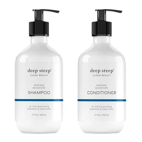 Miniatura 8 de Deep Steep Curl Defining Shampoo & Conditioner, 17 oz – Champú hidratante con manteca de karité, aloe vera, proteína de arroz, aceite de menta – Sin