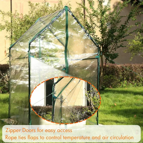 Miniatura 4 de Gardzen Mini invernadero resistente portátil, casa verde, tienda de campaña transparente, pequeño invernadero para plantas de interior y exterior