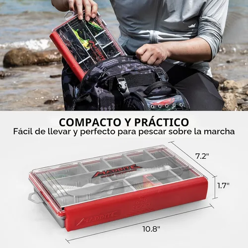 Miniatura 9 de MadBite by KastKing 182/265/400pcs Compact Fishing Tackle Kit - All-in-One Freshwater Hooks, Weights, Bobbers in Tackle Box, Fishing Gear Set for