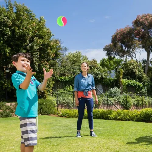 Miniatura 3 de MIDELONG Bolas adhesivas de repuesto para lanzar y atrapar palas de pelota, juegos deportivos (gancho y bucle) actividades al aire libre, repuesto