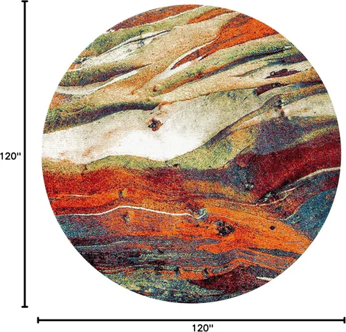 Miniatura 2 de SAFAVIEH Colección Glacier GLA126Q - Alfombra moderna de estilo abstracto, no desprende pelusa, para sala de estar, comedor, dormitorio, recibidor