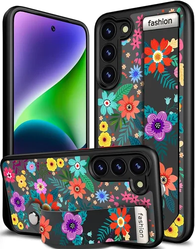 Miniatura 122 de Compatible para Samsung Galaxy S23 Funda Bonita con Correa Soporte Dedo Kickstand, Fundas de Silicona Geniales de Diseñador Funda Cover - Mariposa