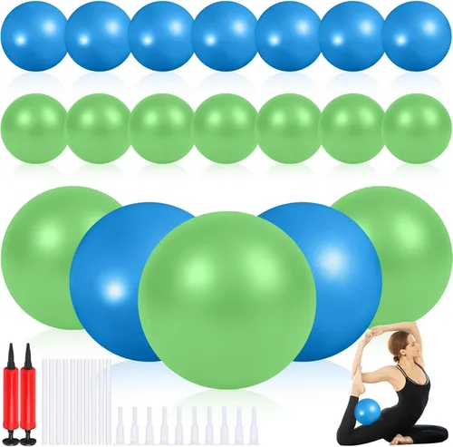 Sotiff 20 pelotas pequeñas de ejercicio de pilates de 9 pulgadas, mini pelotas de barra de yoga para estabilidad, fitness, terapia física,