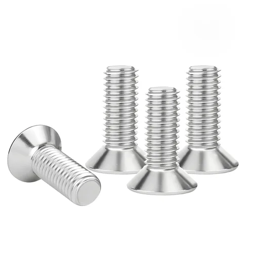 Miniatura 10 de Tornillos de cabeza plana M4 de 0.787 in, tornillo y perno de cabeza plana M4-0.028x0.787 in, pernos avellanados de acero inoxidable, accionamiento