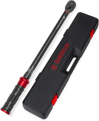Miniatura 10 de SUERCUP Llave dinamométrica de clic de 1 pulgada, 200-1300 pies-libra/271-1761.5Nm, llave dinamométrica de clic de doble dirección de 48 dientes