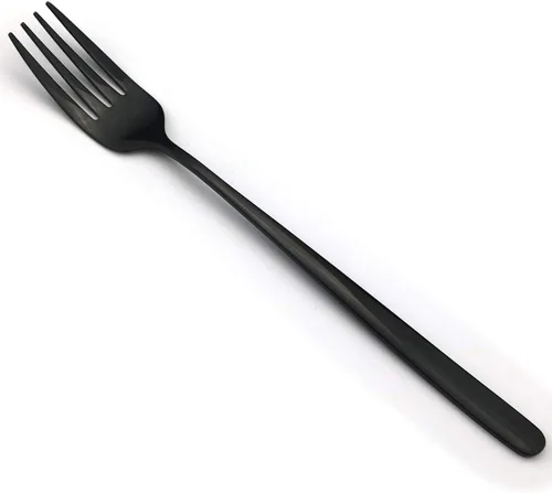 Miniatura 8 de Mirror Poblished - Juego de cubiertos negros de 5 piezas de acero inoxidable para 1, juego de cubiertos de acabado satinado para el hogar