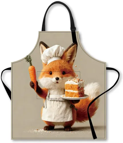 Miniatura 20 de Nuxovilar Bonito delantal de cocina, 26.77 x 30.7 pulgadas, esencial para cocina, hornear, reuniones festivas