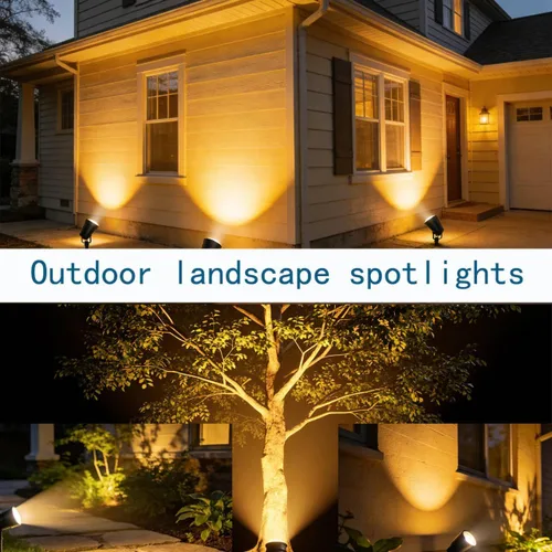 Miniatura 3 de SHOYO Focos blancos cálidos para patio, focos para exteriores, 5 W, 3000 K, luces LED de paisaje, IP65, impermeables, con soporte de púas