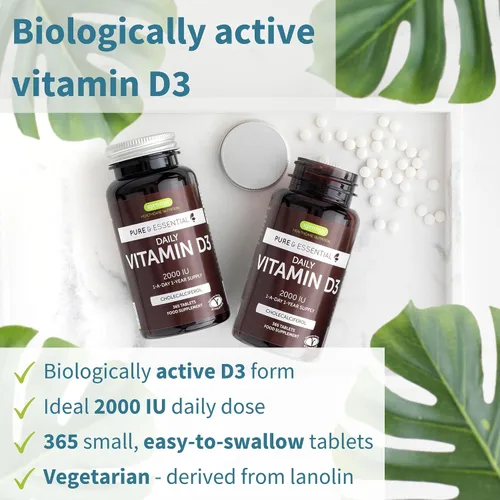 Miniatura 2 de Vitamina D3 diaria + cultivos vivos+ paquete de probióticos Lab4, 365 tabletas de vitamina D3 de 2000iu + 25 mil millones de UFC Lactobacillus