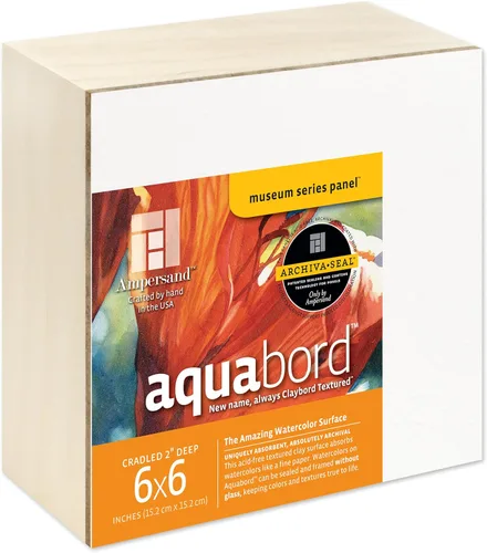 Miniatura 23 de Ampersand Art Supply Aquabord - Panel de pintura de acuarela, superficie altamente absorbente para acuarela, gouache y caseína de 8 x 8 pulgadas