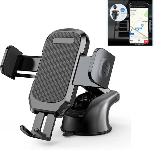 Soporte de teléfono de automóvil para salpicadero, ventilación de parabrisas, universal, manos libres, ventosa, soporte para teléfono celular para