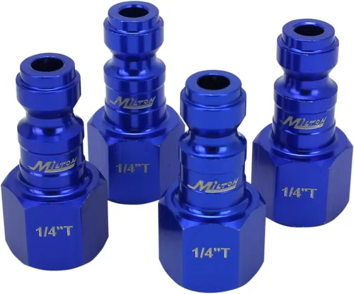 Miniatura 7 de Milton Kit acoplador y enchufe - (T-Estilo, Azul) - 1/4" NPT, (14-Piezas) - S-314TKIT