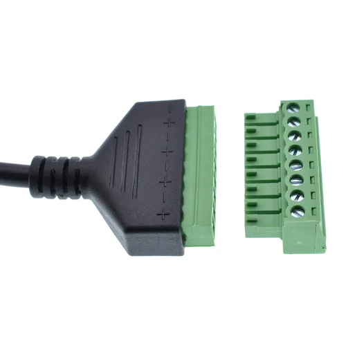 Miniatura 4 de 1pc compatible RJ45 tornillo terminal adaptador adaptador cable RJ45 8p8c macho Jack a 8 pines tornillo terminal Connecto 9.8 in