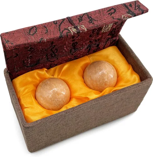 Miniatura 8 de Baoding - Bolas de acero inoxidable y piedra, para adultos, niños, 2.2 pulgadas, 2.2 pulgadas, color verde, juego de 2 unidades, 2 piezas, 1 paquete