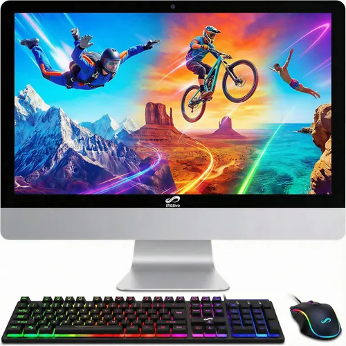 Miniatura 9 de STGSivir Computadora de escritorio todo en uno, pantalla FHD de 21.5 pulgadas, Intel Core i5 de hasta 3.6 GHz, memoria 16G, SSD 512G, WiFi 5