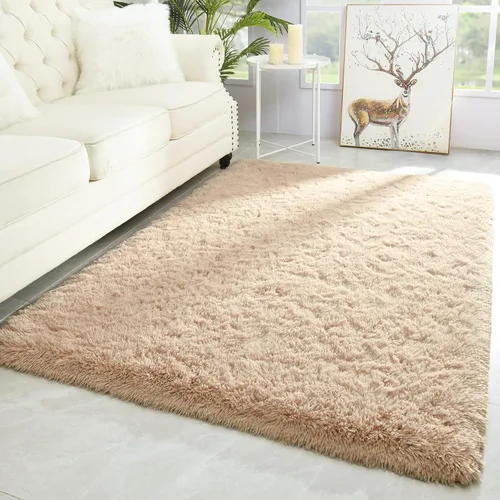Miniatura 70 de Merelax Alfombra Moderna Suave y Esponjosa Shaggy para Dormitorio Sala de Estar Decoración de Sillas Pequeñas Alfombras Tapetes para Pies Piso, Verde