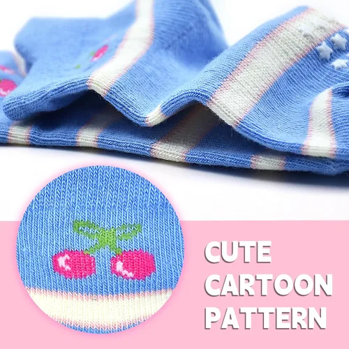 Miniatura 5 de ELUTONG - Calcetines para niños con agarre, antideslizantes, 12 pares para niños, niñas, bebés de 1 a 7 años