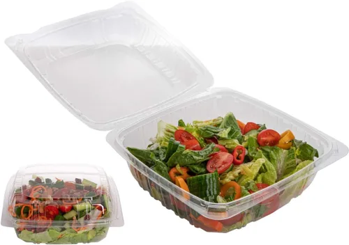 Miniatura 8 de Recipientes de postre (paquete de 25 – 6 x 6 x 3) contenedores de plástico desechables para alimentos, contenedor de alimentos transparente