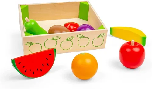 Miniatura 3 de Bigjigs Toys Caja de frutas de madera - Comida para jugar y juguetes de rol