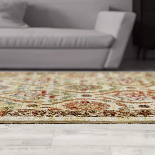 Miniatura 5 de Antep Rugs - Alfombras antideslizantes (antideslizante) 2 x 5 con parte trasera de goma floral geométrica de bajo perfil para cocinas