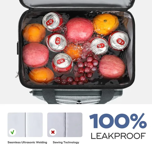 Miniatura 3 de RealCool Bolsa térmica suave de 35/45 latas, hielera plegable aislada a prueba de fugas, lonchera grande para hombres y mujeres, enfriador de lados