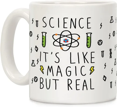 Miniatura 6 de LookHUMAN Taza de café de ciencia – Tazas de café únicas para los amantes del café, tazas de café de cerámica con impresión de doble cara como
