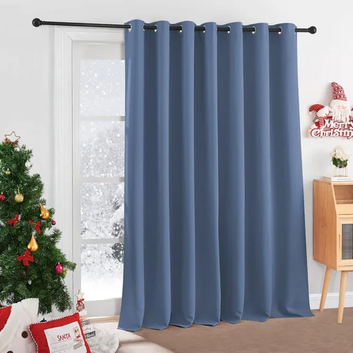 Miniatura 52 de RYB HOME - Cortinas opacas para patio - Cortinas con ojales sólidos, paneles de ventana grandes, eficiencia energética, cortinas de privacidad