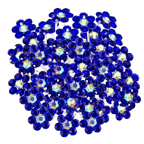 Miniatura 11 de 40 horquillas para el pelo con diamantes de imitación, 40 piezas en forma de U para fiestas, bodas, accesorios para el cabello para mujeres y niñas