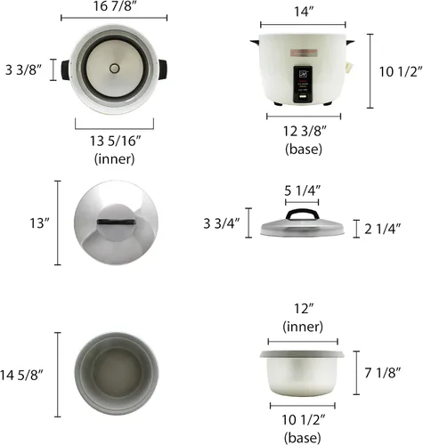 Miniatura 2 de Tiger Chef SEJ50000T - Olla arrocera antiadherente para 30 tazas
