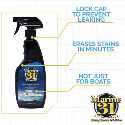 Miniatura 2 de Marine 31 Quitamanchas y Limpiador de Moho Eficaz para Barcos, Hogar, Patio y Baño Elimina Manchas de Moho y Moho Fórmula de Limpieza Potente