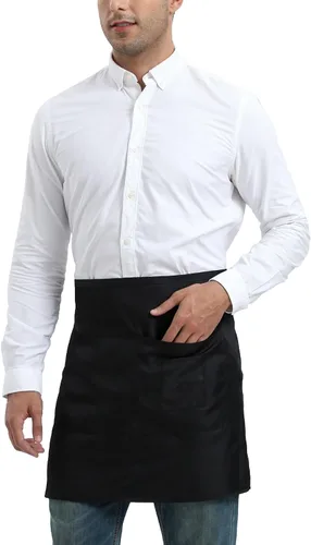 Miniatura 2 de Xeoxarel Delantal unisex con 4 bolsillos, para mujer y hombre, 27 x 18 pulgadas