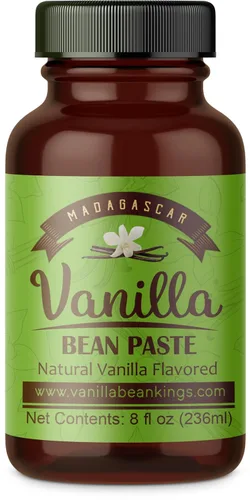 Pasta de vainilla en grano para hornear y cocinar - Mezcla gourmet de vainilla Bourbon de Madagascar hecha con semillas de vainilla real - 8 onzas