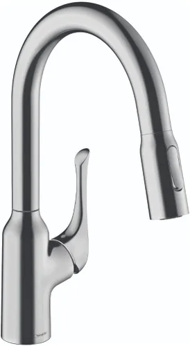 Miniatura 14 de hansgrohe Allegro N 71843001 - Grifo de cocina de arco alto cromado con rociador extraíble, grifo para fregadero de cocina, cromado