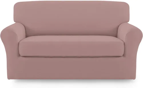 Miniatura 52 de Easy-Going Funda de Sofá Elástica de Microfibra de 2 Piezas – Cubierta de Sofá Suave Ajustada de Spandex, Protector de Muebles Lavable con Parte