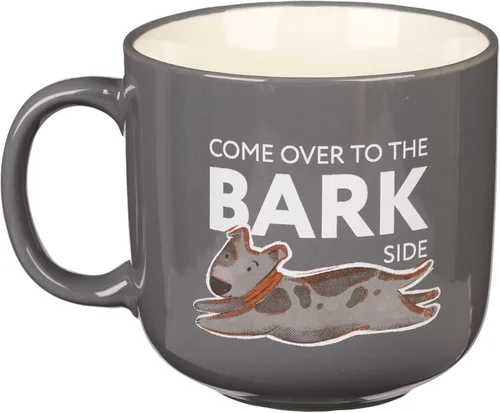 Miniatura 2 de Taza de café de regalo para mamá con texto en inglés "Come Over to the Bark Side Fun Coffee Cup" para amantes de los perros, dueños de razas